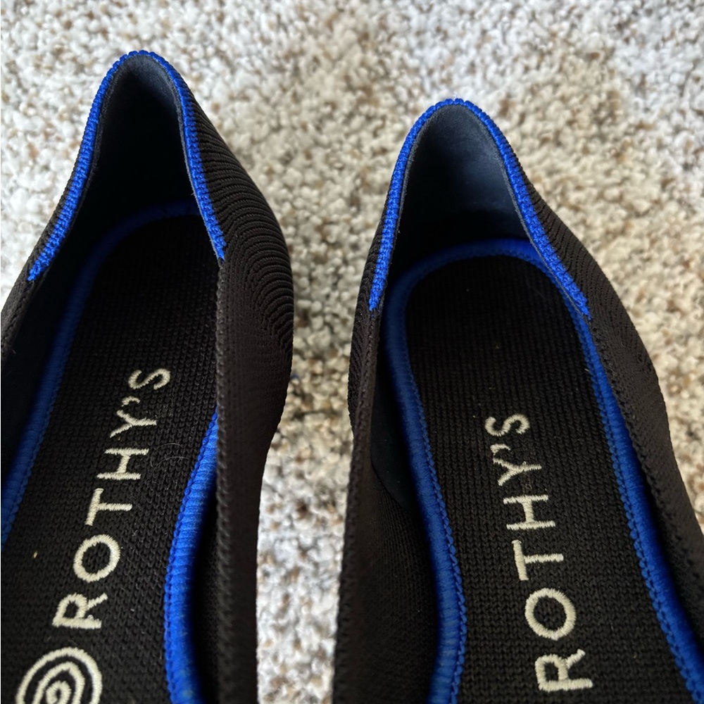 Rothy's Women's Black and Blue Flats - Picture 11 of 12